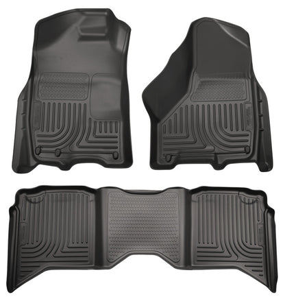 Husky Liners 2012 Dodge Ram 1500/2500 Crew Cab WeatherBeater Combo Black Floor Liners