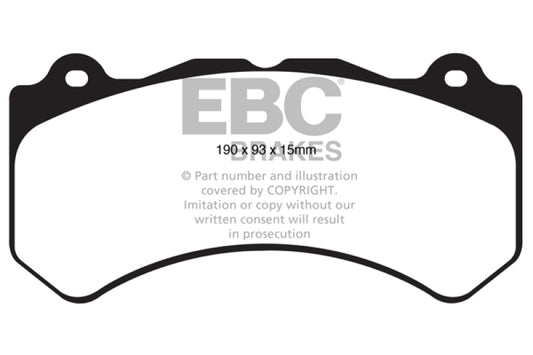 EBC 15+ Cadillac CTS 3.6 Twin Turbo Ultimax2 Front Brake Pads