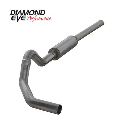 Diamond Eye KIT 4in CB MFLR RPLCMENT PIPE SGL SS: 2004.5-2007.5 DODGE CUMMINS 600