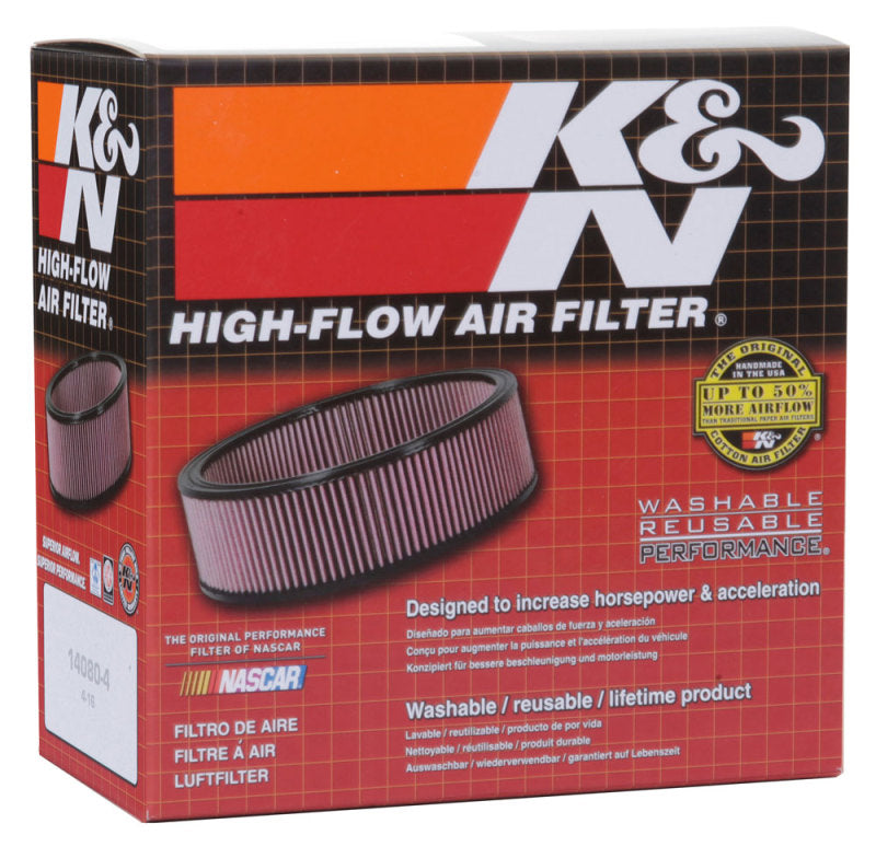 K&N Filter Universal Rubber Round Straight Filter 3.5in Flange 3in Height