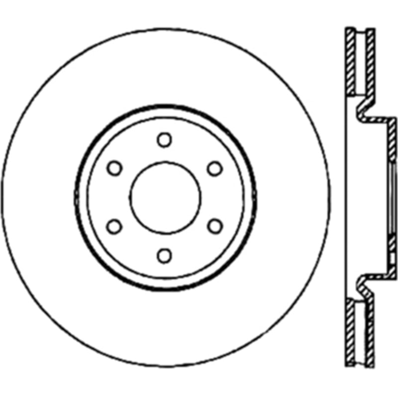 StopTech Sport Slotted (CRYO) 05-18 Nissan Frontier Front Left Slotted Rotor