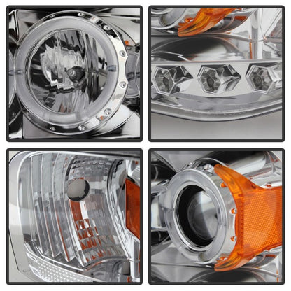 Spyder Dodge Ram 1500 02-05/Ram 2500 03-05 Projector Headlights LED Halo LED Chrm PRO-YD-DR02-HL-C