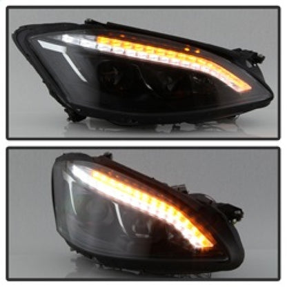 Spyder Mercedes W221 S Class 07-09 Headlights - HID Model Only - Black PRO-YD-MBW22107-HID-DRL-BK