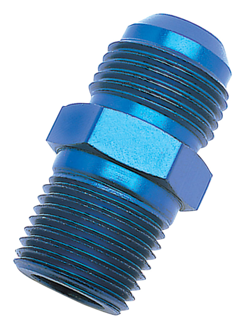 Russell Performance -16 AN to 1in NPT Straight Flare to Pipe (Blue)