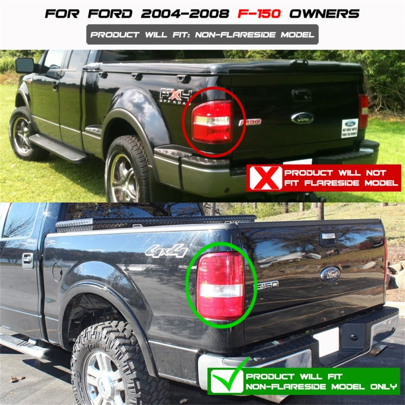 Xtune Ford F150 Styleside 04-08 (Not Fit Heritage & SVT) LED Tail Lights Smoke ALT-ON-FF15004-LED-SM