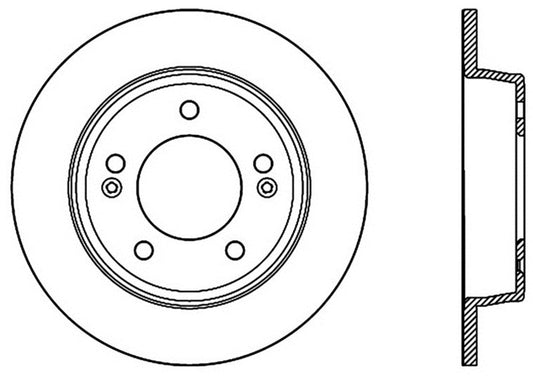 StopTech Sport Slotted 11-17 Hyundai Elantra Rear Left Slotted Rotor
