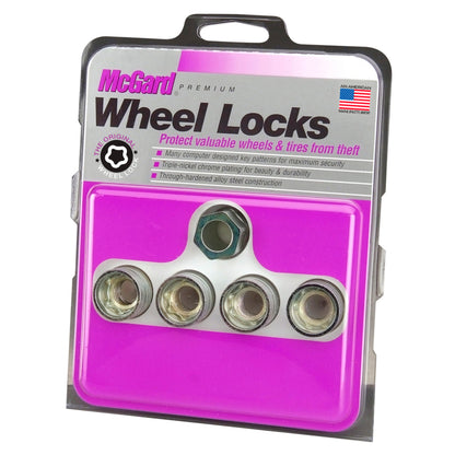 McGard Wheel Lock Nut Set - 4pk. (Under Hub Cap / Cone Seat) 9/16-18 / 15/16 Hex / 1.015in. L