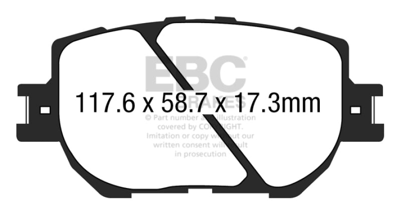 EBC 14+ Lexus IS250 2.5 Redstuff Front Brake Pads