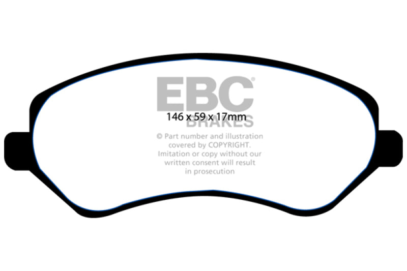 EBC 04-07 Chrysler Town & Country 3.3 Rear Drums Yellowstuff Front Brake Pads