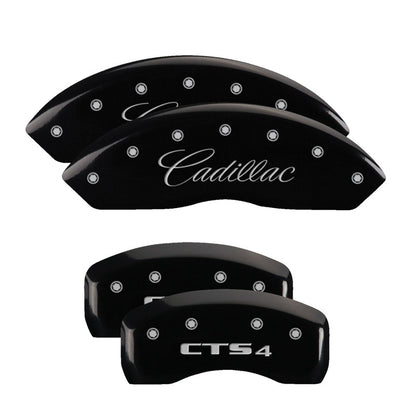 MGP 4 Caliper Covers Engraved Front & Rear GMC Black Finish Silver Char 2009 GMC Savana 2500