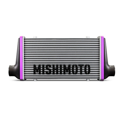 Mishimoto Universal Carbon Fiber Intercooler - Gloss Tanks - 600mm Black Core - S-Flow - C V-Band