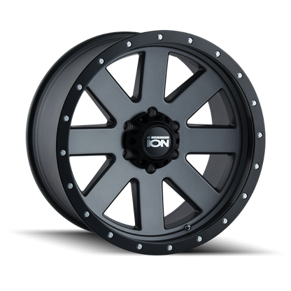 ION Type 134 20x9 / 6x139.7 BP / 18mm Offset / 106mm Hub Matte Gunmetal/Black Beadlock Wheel