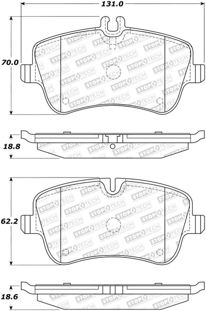 StopTech Sport Brake Pads w/Shims and Hardware - Rear