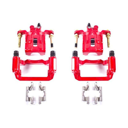 Power Stop 05-12 Nissan Pathfinder Rear Red Calipers w/Brackets - Pair