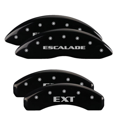 MGP 4 Caliper Covers Engraved Front Cadillac Engraved Rear ATS Black finish silver ch