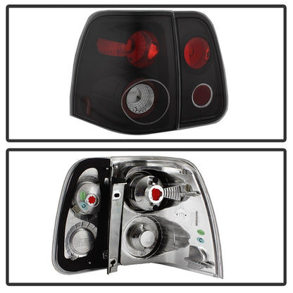 Spyder Lincoln Navigator 03-06 Euro Style Tail Lights Black ALT-YD-LN03-BK