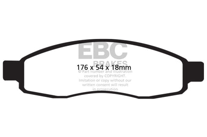 EBC 04-05 Infiniti QX56 5.6 Greenstuff Front Brake Pads