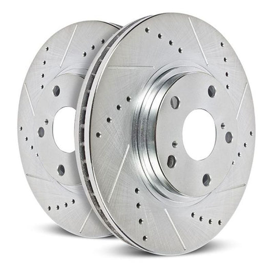 Power Stop 19-21 Subaru Ascent Front Evolution Drilled & Slotted Rotors - Pair