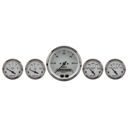 AutoMeter American Platinum 5PC. (3-3/8in. & 2-1/16in.) GPS Speedometer Gauge Kit