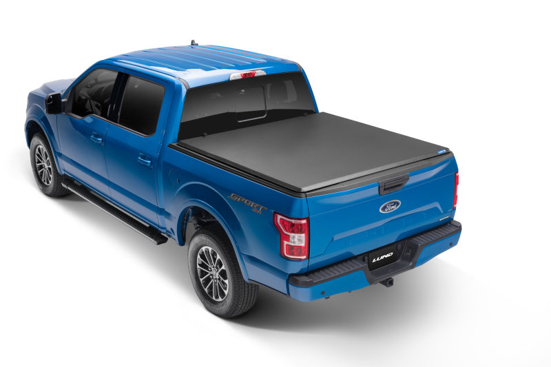 Lund 09-14 Ford F-150 Styleside (5.5ft. Bed) Hard Fold Tonneau Cover - Black