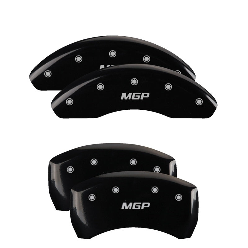 MGP 4 Caliper Covers Engraved Front & Rear MGP Black finish silver ch