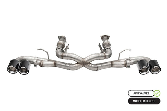 Corsa 20-23 Chevrolet Corvette C8 RWD 3in Xtreme Cat-Back Exhaust w/4.5in Carbon Fiber Polished Tips