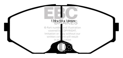 EBC 93-97 Infiniti J30 3.0 Yellowstuff Front Brake Pads