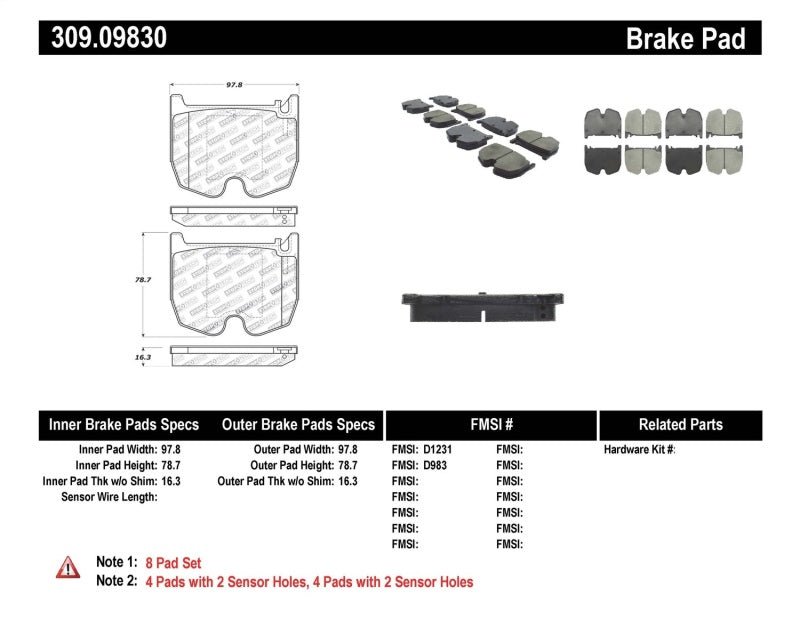 StopTech Performance Brake Pads