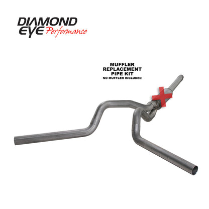 Diamond Eye KIT 4in Catback DUAL SS: 94-97 FORD 7.3L F250/F350 PWRSTROKE