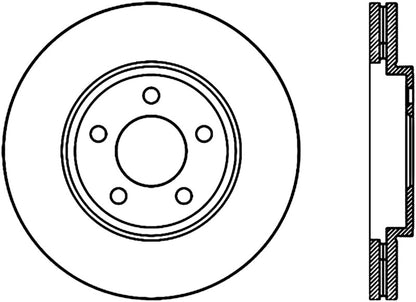 StopTech 03-11 Ford Crown Victoria Cryo Slotted Front Right Sport Brake Rotor