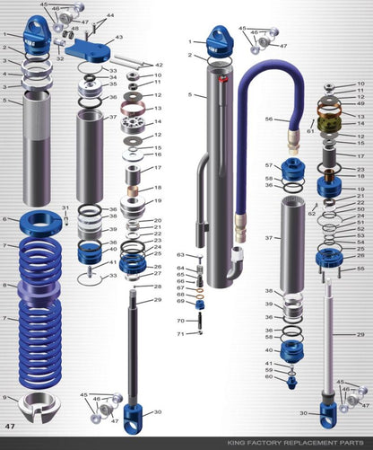 King Shocks 2.0 Compression Adj Assembly Piggyback Reservoir