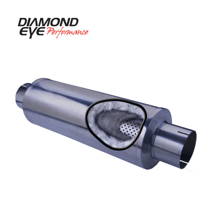 Diamond Eye MFLR 4inID SGL IN/SGL OUT 7inDIA X 20in BODY 27in LENGTH PERF SLOTTED ENDS 409 SS