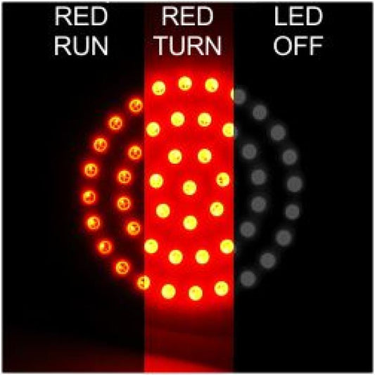 Letric Lighting Deluxe Bullet Style Switchbacks Red
