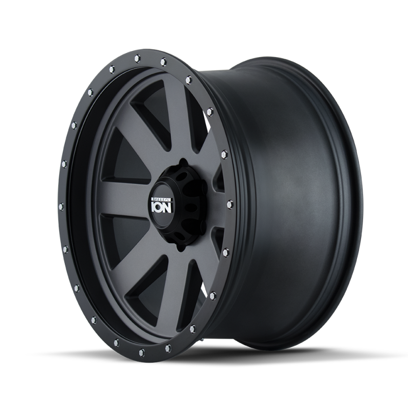 ION Type 134 20x9 / 5x150 BP / 0mm Offset / 110mm Hub Matte Gunmetal/Black Beadlock Wheel