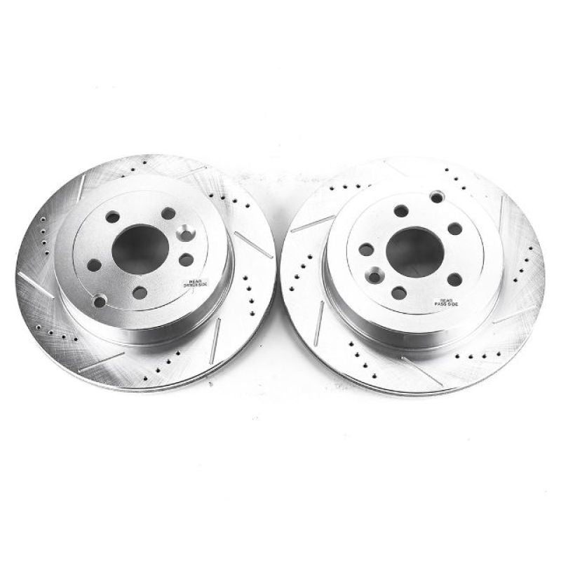 Power Stop 08-12 Land Rover LR2 Rear Evolution Drilled & Slotted Rotors - Pair