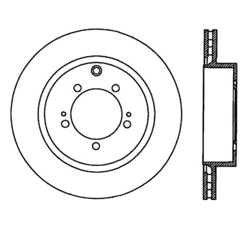 StopTech Power Slot 03-06 Evo 8 & 9 Slotted Left Rear Rotor