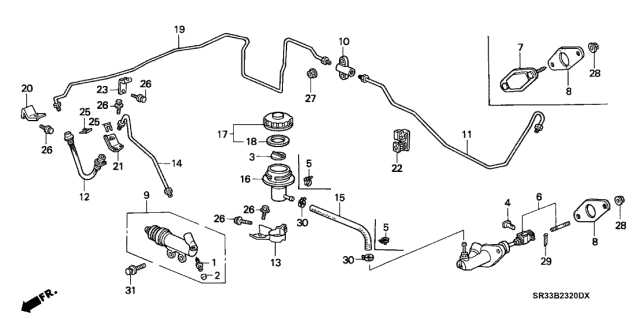 Honda - Slave Cylinder Assembly