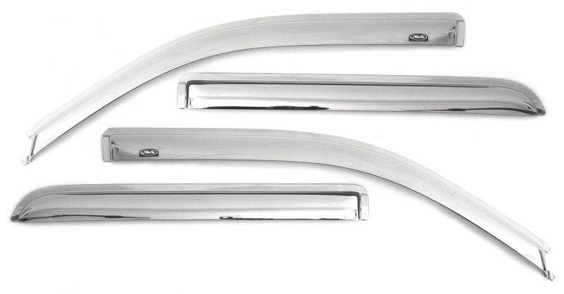 AVS 14-18 Jeep Cherokee Ventvisor Outside Mount Front & Rear Window Deflectors 4pc - Chrome