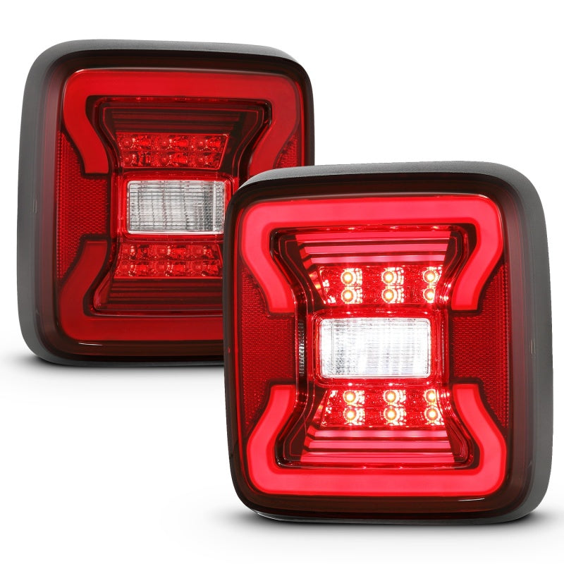 ANZO 18-19 Jeep Wrangler JL LED Taillights Black