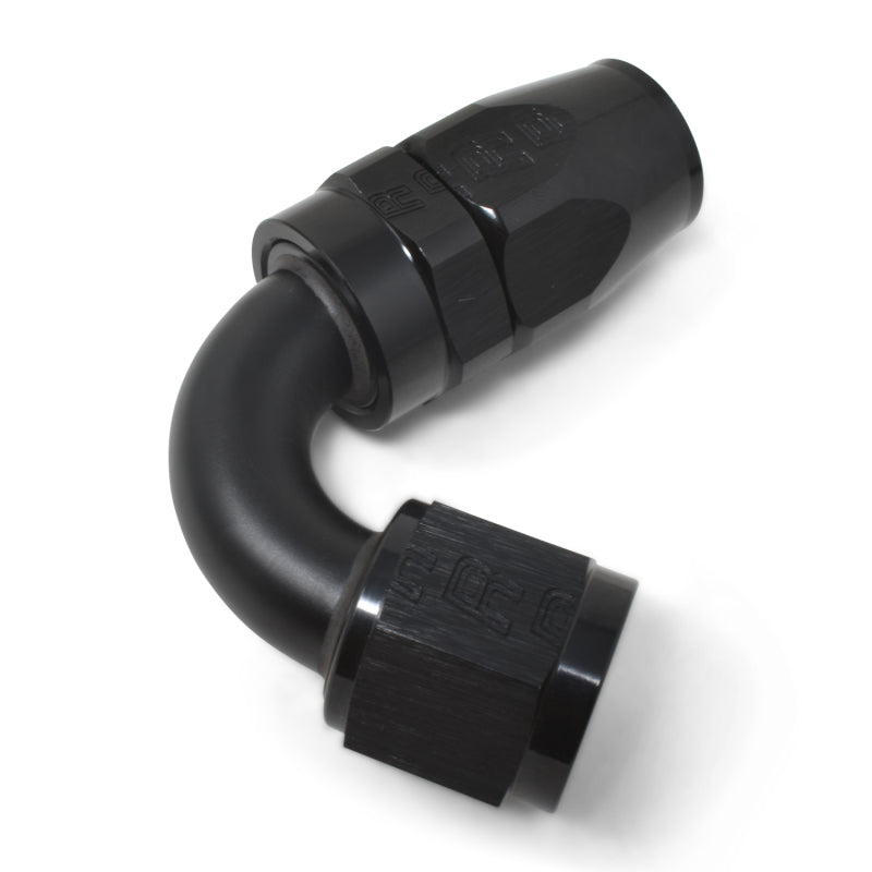 Russell Performance -8 AN Black 120 Degree Full Flow Swivel Hose End