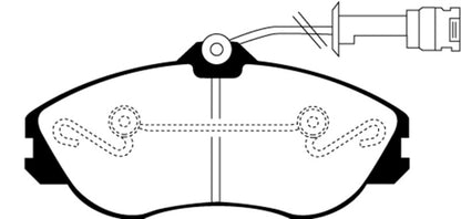 EBC 91-92 Audi 100 Quattro 2.3 (Girling) Yellowstuff Front Brake Pads