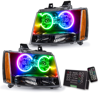 Oracle 07-13 Chevy Avalanche Pre-Assembed SMD Headlights - ColorSHIFT w/ 2.0 Controller SEE WARRANTY