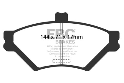EBC 95-97 Ford Crown Victoria 4.6 (Phenolic PisTons) Ultimax2 Front Brake Pads