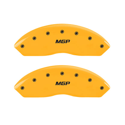 MGP 4 Caliper Covers Engraved Front & Rear MGP Yellow Finish Black Characters 2008 Ford F-150