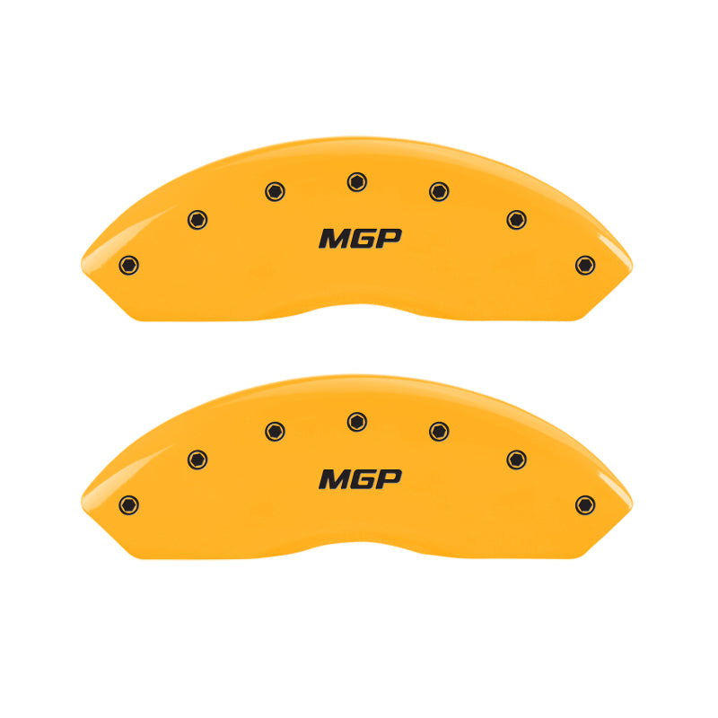 MGP 4 Caliper Covers Engraved Front & Rear MGP Yellow Finish Black Characters 2018 Toyota 86