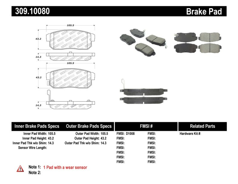 StopTech Performance 04-07 RX-8 Rear Pads