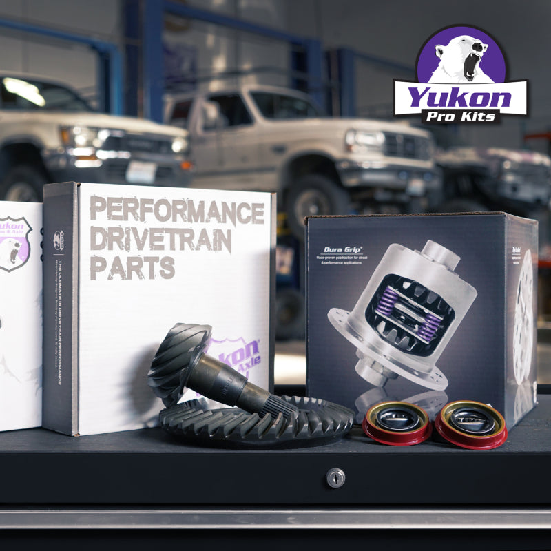 Yukon 9.75in Ford 3.55 Rear Ring & Pinion Install Kit 34 Spline Positraction Axle Bearings