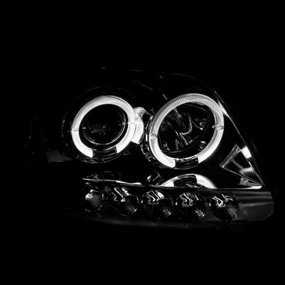 Raxiom 97-03 Ford F-150 LED Halo Projector Headlights- Chrome Housing (Clear Lens)