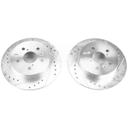 Power Stop 18-19 Toyota Camry Rear Evolution Drilled & Slotted Rotors - Pair