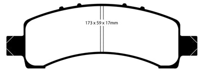 EBC 02 Cadillac Escalade 5.3 (Akebono rear caliper) Yellowstuff Rear Brake Pads